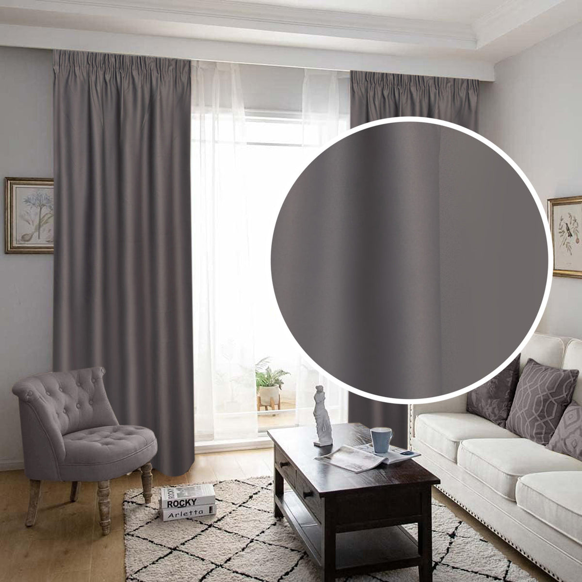 Draperie Blackout Gri Grafit