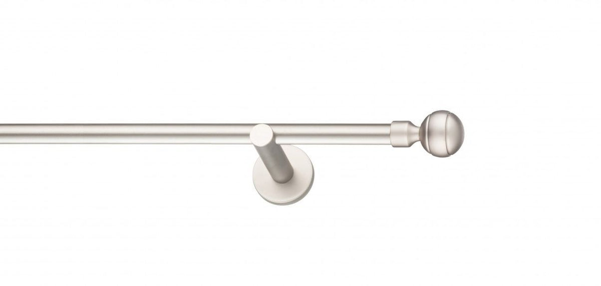 Galerie Metalică Davi, simplă, modern, fără inele, 16mm, satin nichel (argintiu mat)