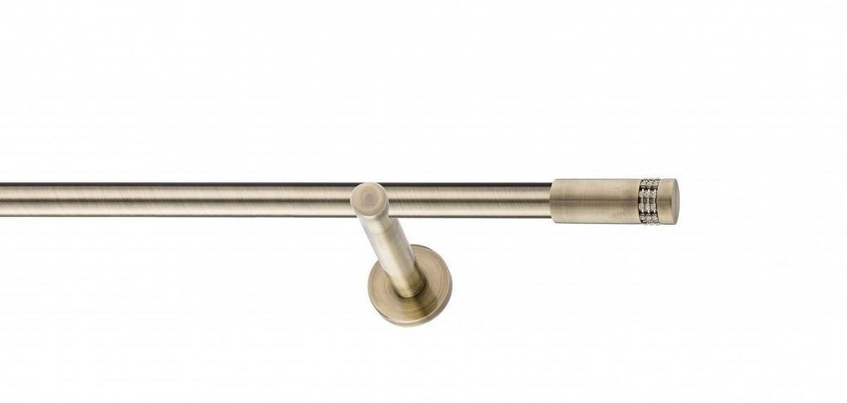 Galerie Metalică Dios, simplă, modern, fără inele, 19mm, antique brass (auriu antic)