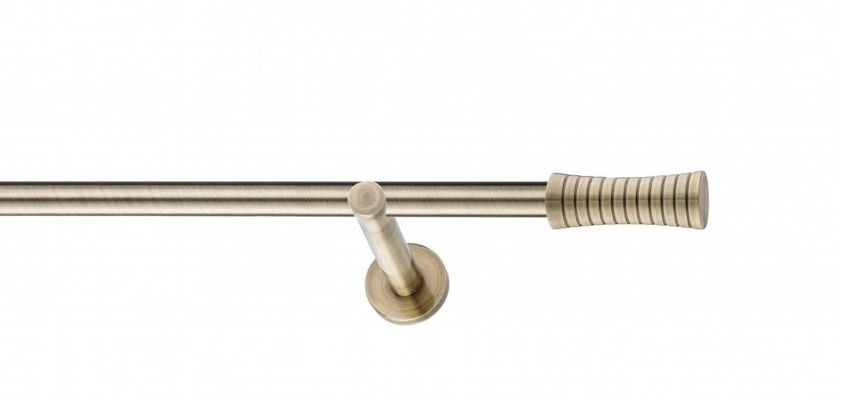 Galerie Metalică Febris, simplă, modern, fără inele, 19mm, antique brass (auriu antic)