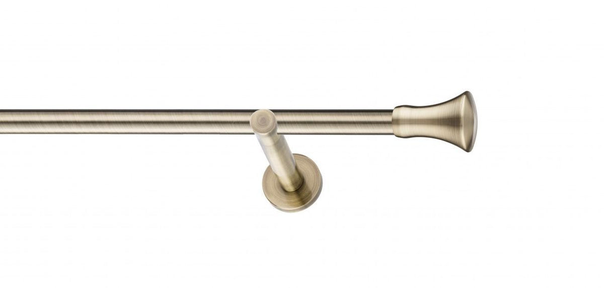 Galerie Metalică Monaco, simplă, modern, fără inele, 19mm, antique brass (auriu antic)