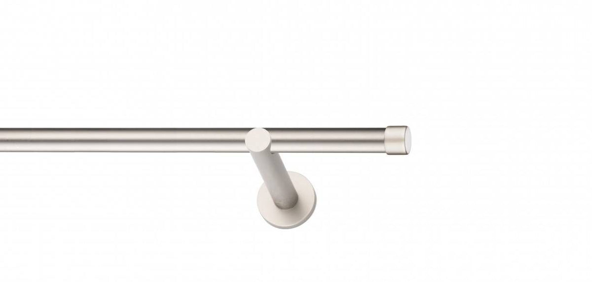 Galerie Metalică Luna, simplă, modern, fără inele, 19mm, satin nichel (argintiu mat)