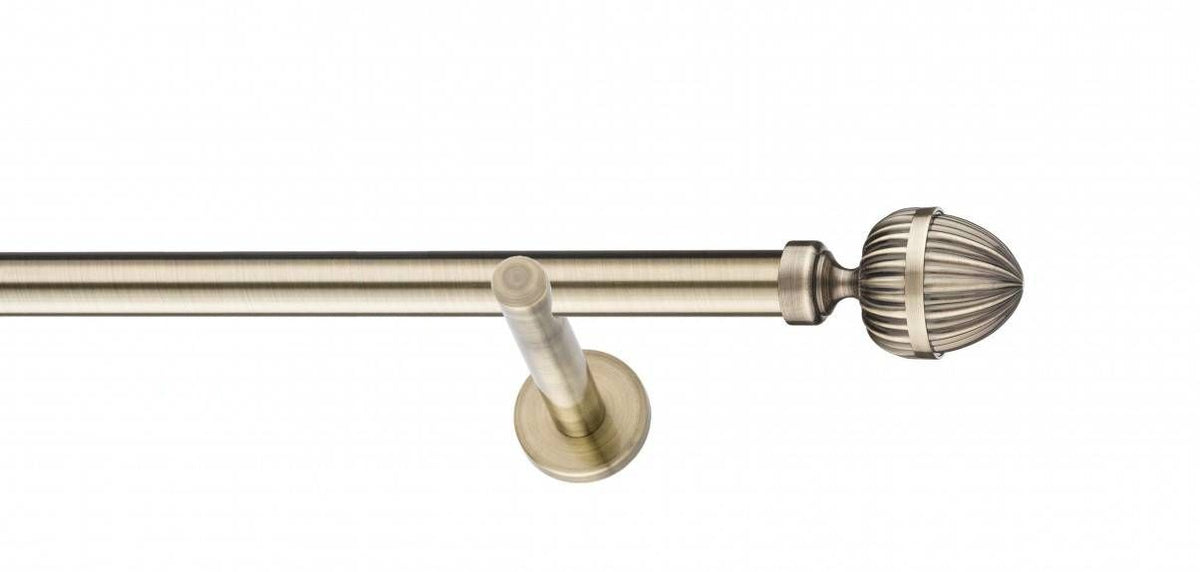 Galerie Metalică Milano, simplă, modern, fără inele, 25mm, antique brass (auriu antic)