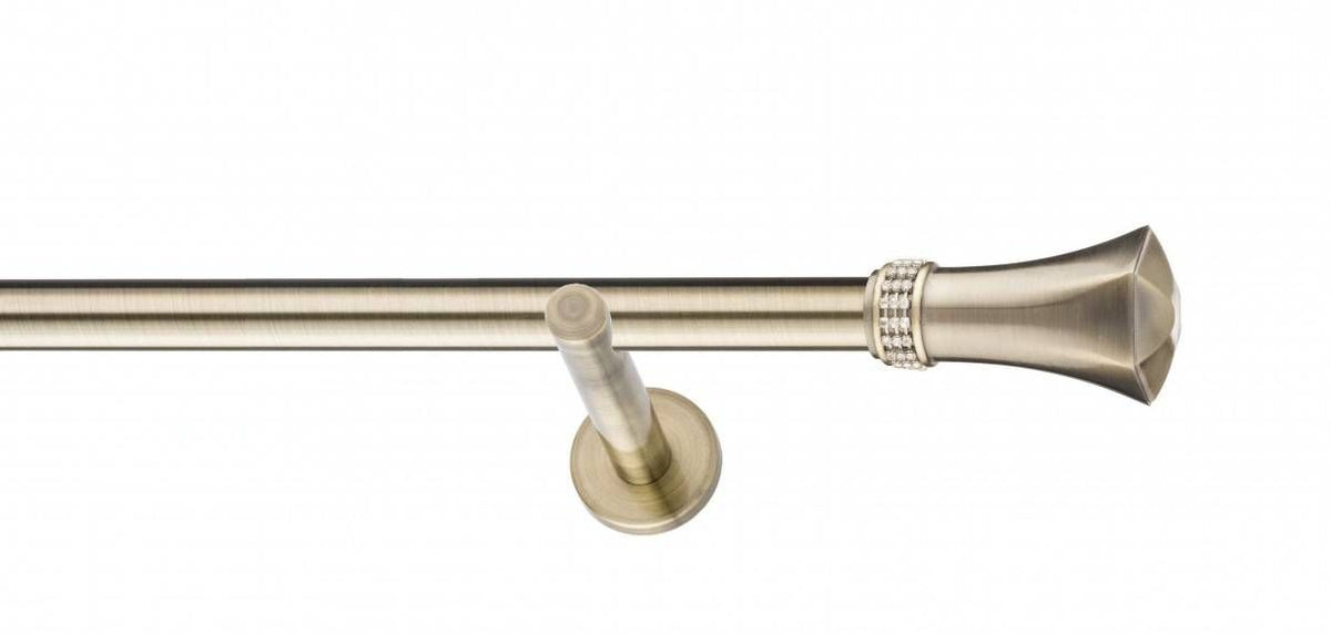 Galerie Metalică Montana, simplă, modern, fără inele, 25mm, antique brass (auriu antic)