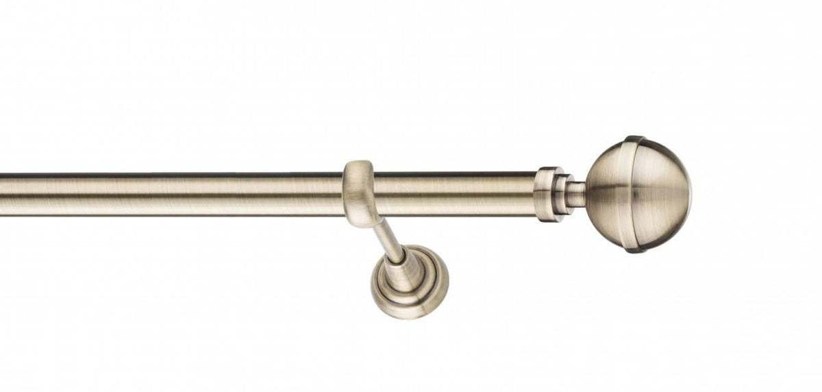 Galerie Metalică Kalisto, simplă, clasic, fără inele, 19mm, antique brass (auriu antic)