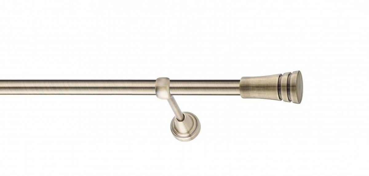 Galerie Metalică Paola, simplă, clasic, fără inele, 19mm, antique brass (auriu antic)