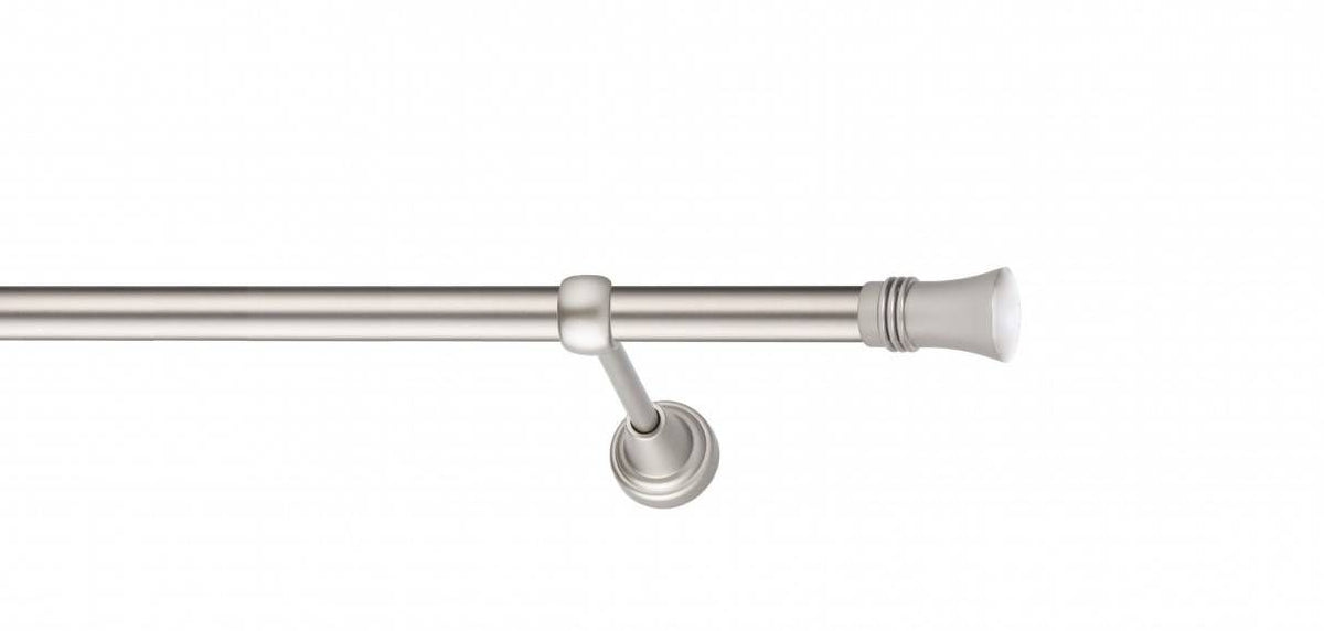 Galerie Metalică Capri, simplă, clasic, fără inele, 19mm, satin nichel (argintiu mat)
