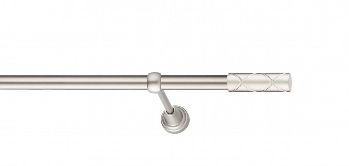 Galerie Metalică Ciel, simplă, clasic, fără inele, 19mm, satin nichel (argintiu mat)
