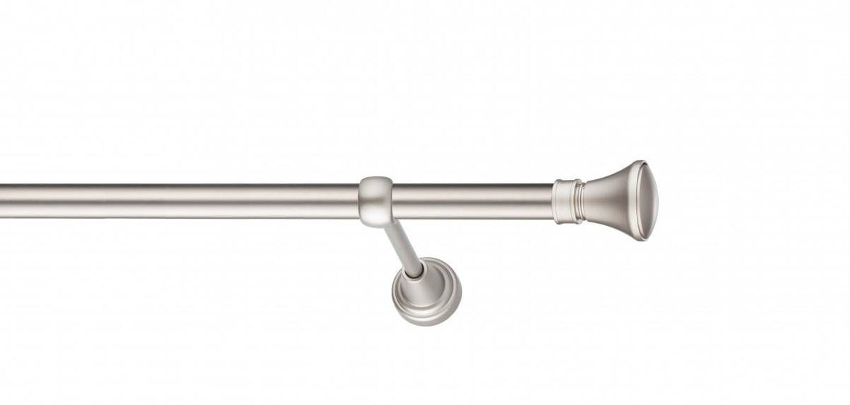 Galerie Metalică Conic, simplă, clasic, fără inele, 19mm, satin nichel (argintiu mat)