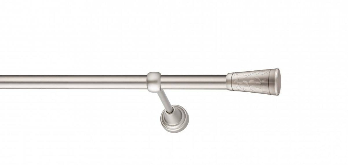 Galerie Metalică Sevilla, simplă, clasic, fără inele, 19mm, satin nichel (argintiu mat)