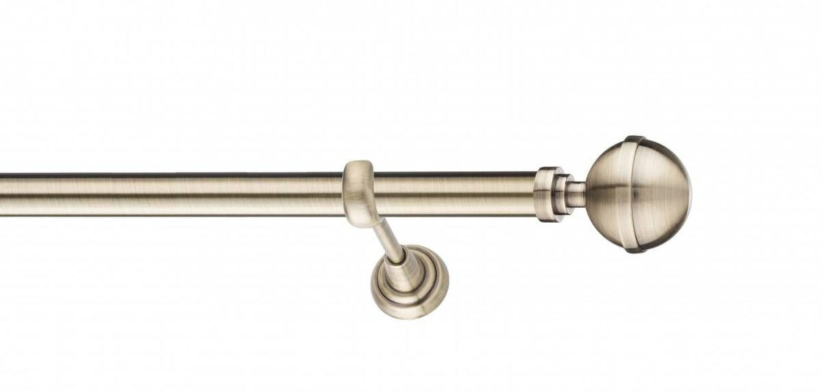 Galerie Metalică Kalisto, simplă, clasic, fără inele, 25mm, antique brass (auriu antic)