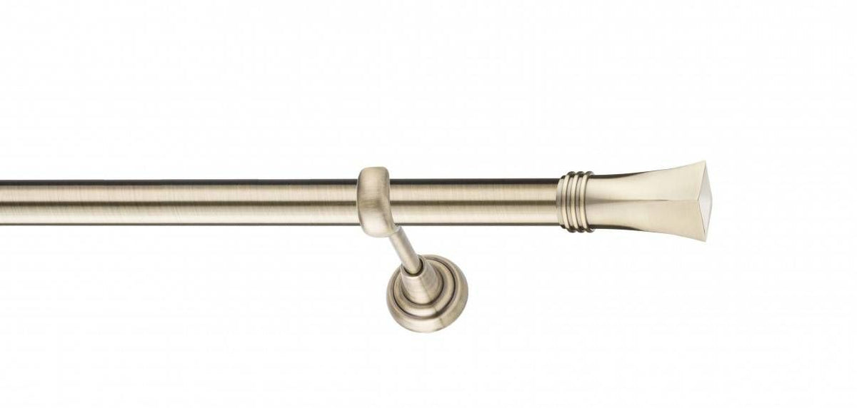 Galerie Metalică Malaga, simplă, clasic, fără inele, 25mm, antique brass (auriu antic)