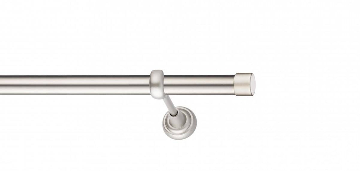 Galerie Metalică Luna, simplă, clasic, fără inele, 25mm, satin nichel (argintiu mat)