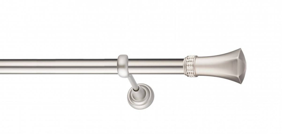 Galerie Metalică Montana, simplă, clasic, fără inele, 25mm, satin nichel (argintiu mat)