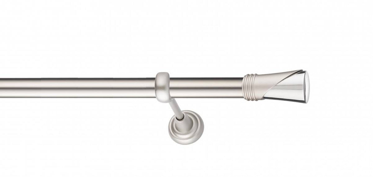 Galerie Metalică Vega, simplă, clasic, fără inele, 25mm, satin nichel (argintiu mat)