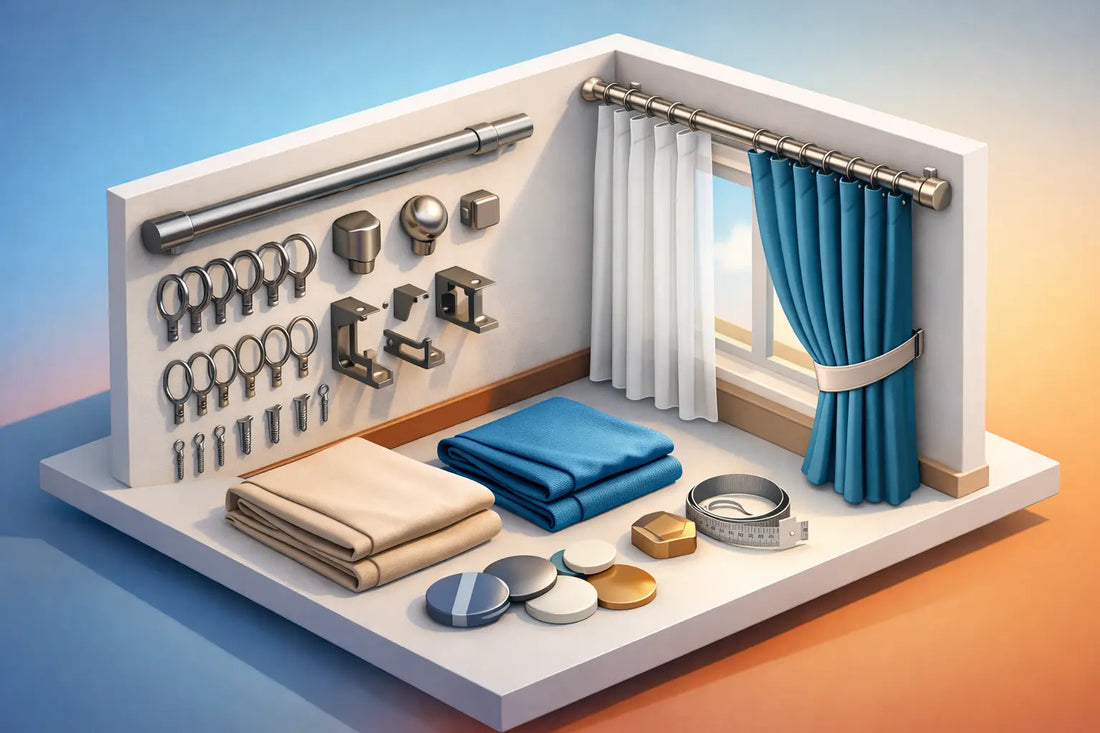 Set complet galerie perdea draperie: alegerea simplă
