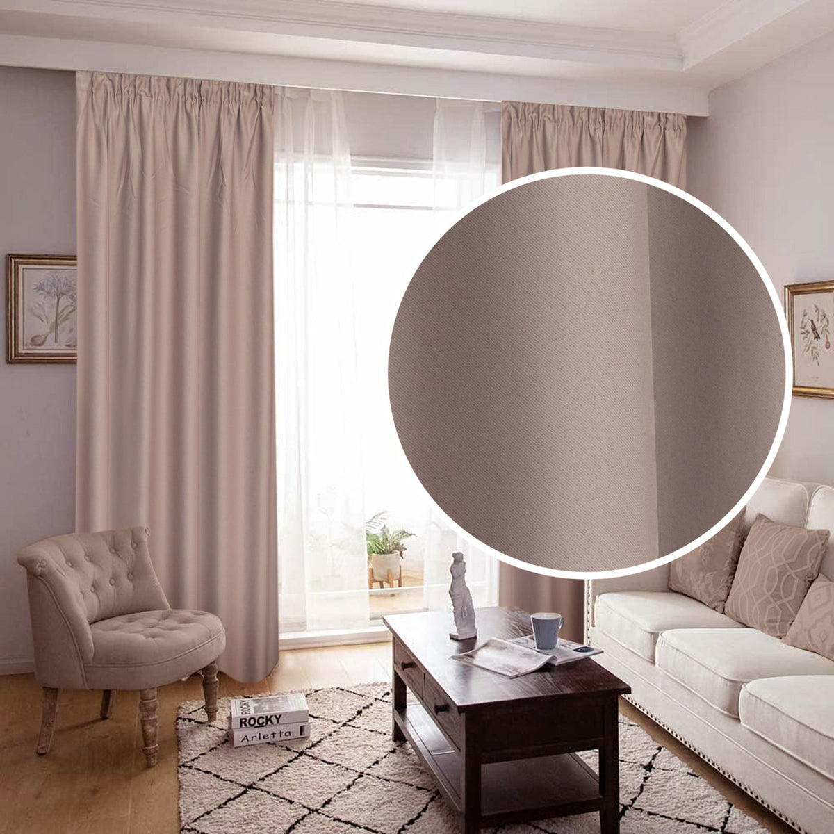 Draperie Blackout Rose Taupe