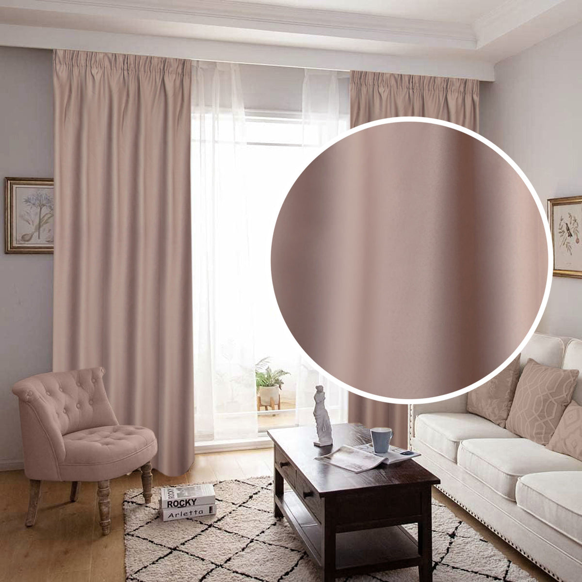 Draperie Blackout Bej Închis