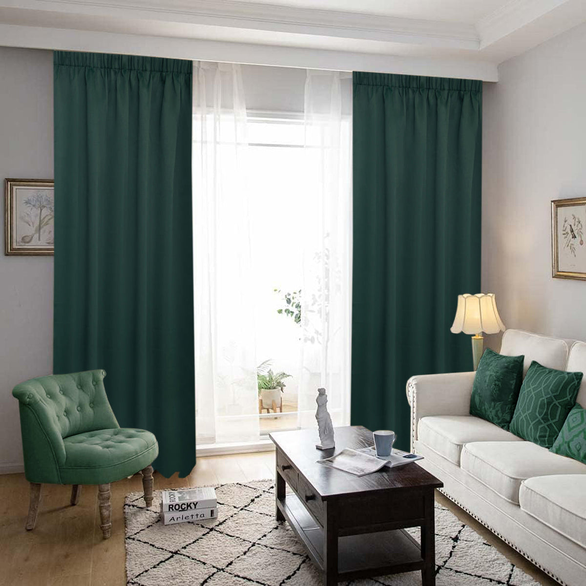 Draperie Blackout Verde Închis