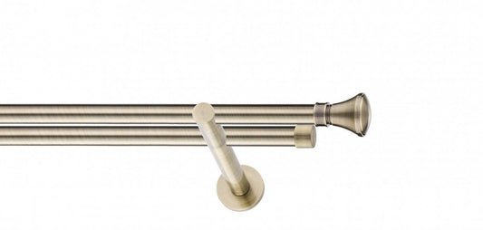 Galerie metalica Conic -fără inele, dubla - moderna, 16mm x 1.2m, antique brass (auriu antic)