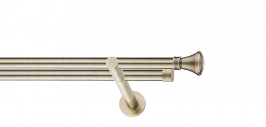 Galerie metalica Conic -fără inele, dubla - moderna, 19mm x 1.2m, antique brass (auriu antic)