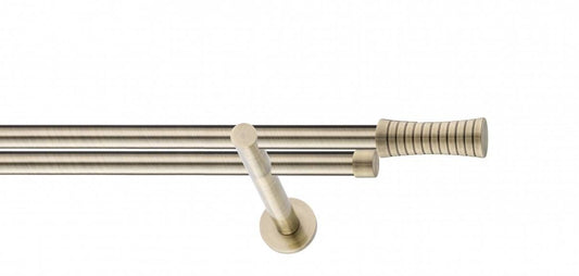 Galerie metalica Febris -fără inele, dubla - moderna, 19mm x 1.2m, antique brass (auriu antic)