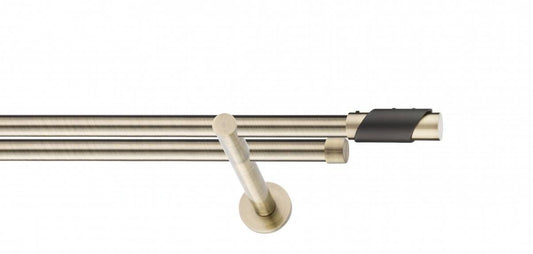 Galerie metalica Paris -fără inele, dubla - moderna, 19mm x 1.2m, antique brass (auriu antic)