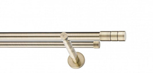 Galerie Metalică Ciel, dublă, modern, fără inele, 25mm, antique brass (auriu antic)