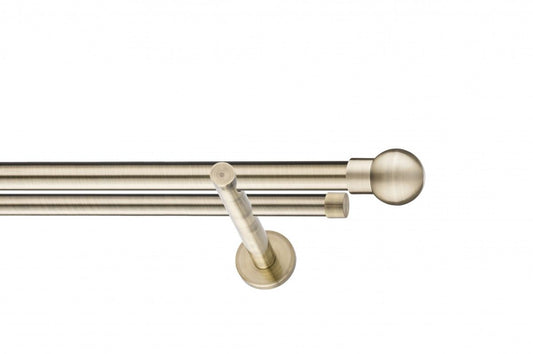 Galerie Metalică Sfera, dublă, modern, fără inele, 25mm, antique brass (auriu antic)
