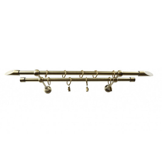 Galerie metalica Alexia dubla 16mm x 1.6m, antique brass (auriu antic)