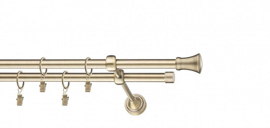 Galerie metalica Monaco dubla 16mm x 1.6m, antique brass (auriu antic)