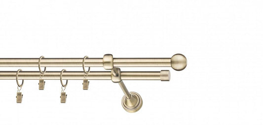 Galerie metalica Terra dubla 16mm x 1.6m, antique brass (auriu antic)
