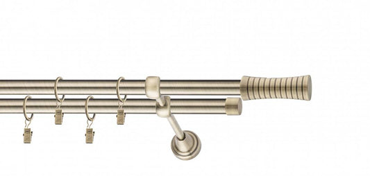 Galerie metalica Febris dubla 19mm x 1.6m, antique brass (auriu antic)