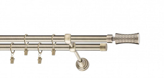 Galerie metalica Jaris dubla 19mm x 1.6m, antique brass (auriu antic)