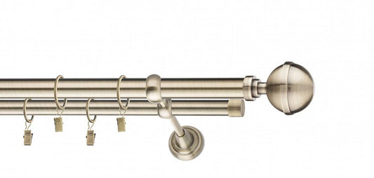 Galerie metalica Kalisto dubla 19mm x 1.6m, antique brass (auriu antic)