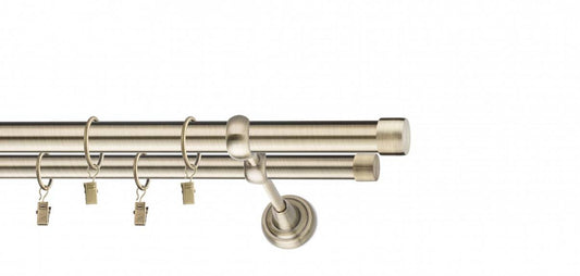 Galerie metalica Luna dubla 19mm x 1.6m, antique brass (auriu antic)