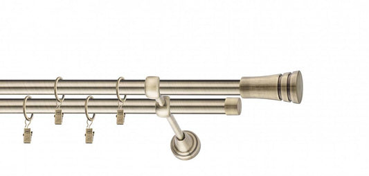 Galerie metalica Paola dubla 19mm x 1.6m, antique brass (auriu antic)
