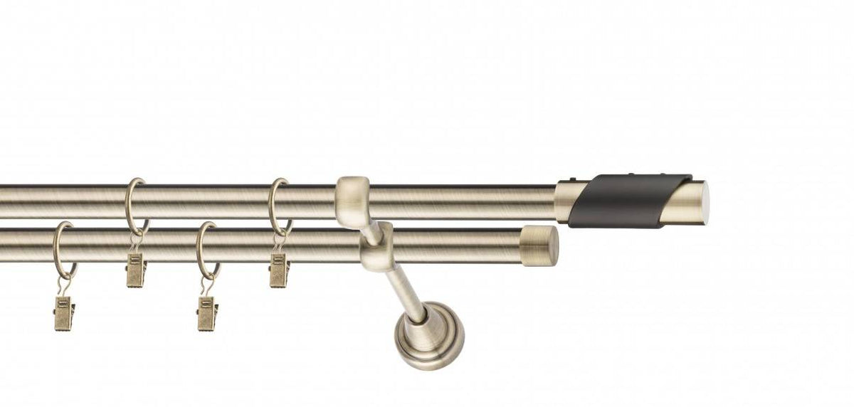 Galerie metalica Paris dubla 19mm x 1.6m, antique brass (auriu antic)