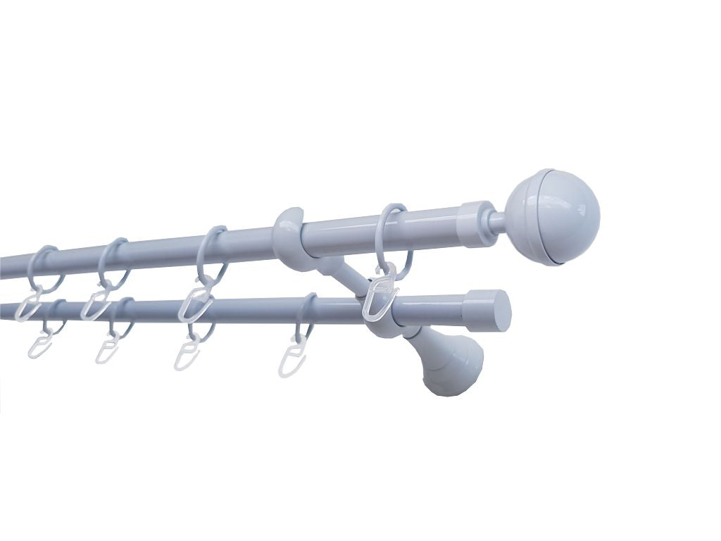 Galerie metalica Kalisto dubla 19mm x 1.6m, Alb