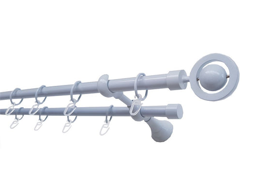 Galerie metalica Seti dubla 19mm x 1.6m, Alb