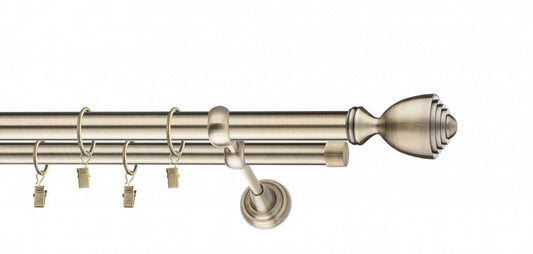 Galerie metalica Avanti dubla 25mm x 2.0m, antique brass (auriu antic)