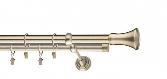Galerie metalica Monaco dubla 25mm x 1.6m, antique brass (auriu antic)