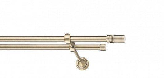 Galerie Metalică Celtex, dublă, clasic, fără inele, 16mm, antique brass (auriu antic)