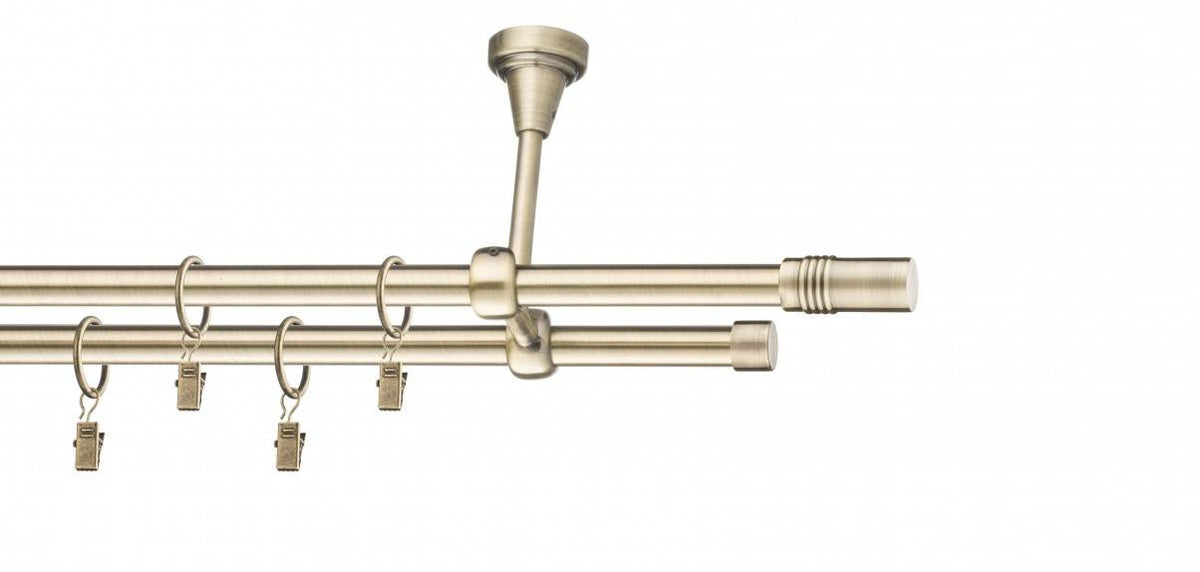 Galerie metalica Celtex dubla de tavan 16mm x 1.6m, antique brass (auriu antic)