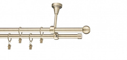 Galerie metalica Terra dubla de tavan 16mm x 1.6m, antique brass (auriu antic)