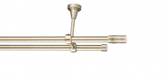 Galerie Metalică Celtex, dublă, de tavan, fără inele, 16mm, antique brass (auriu antic)