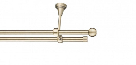 Galerie Metalică Terra, dublă, de tavan, fără inele, 16mm, antique brass (auriu antic)