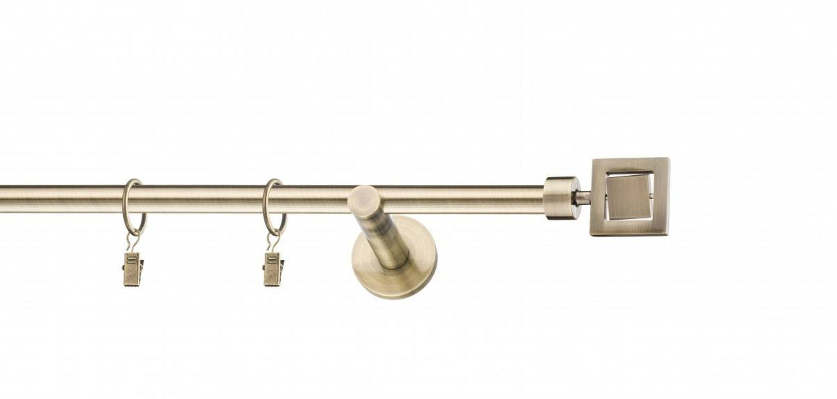 Galerie metalica Saturn moderna 16mm x 1.6m, antique brass (auriu antic)