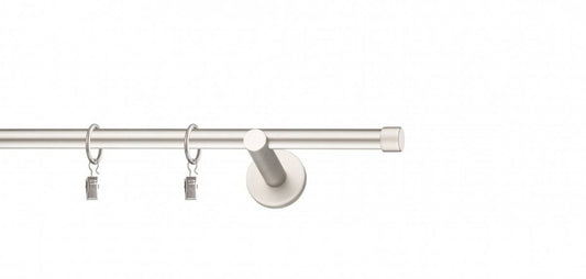 Galerie metalica Luna moderna 16mm x 1.6m, satin nichel (argintiu mat)