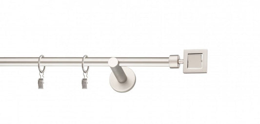 Galerie metalica Saturn moderna 16mm x 1.6m, satin nichel (argintiu mat)